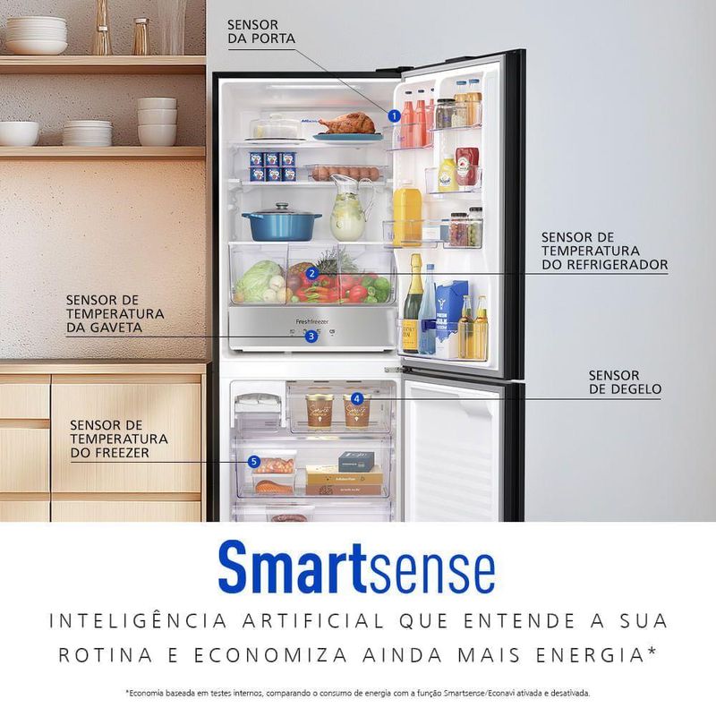 Geladeira Intuitive+ Panasonic Frost Free Inverter 467L Black Glass NR BB65GV7B NR BB65GV7BB 220V