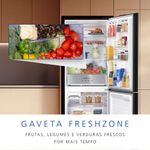Geladeira Intuitive+ Panasonic Frost Free Inverter 467L Black Glass NR BB65GV7B NR BB65GV7BB 220V