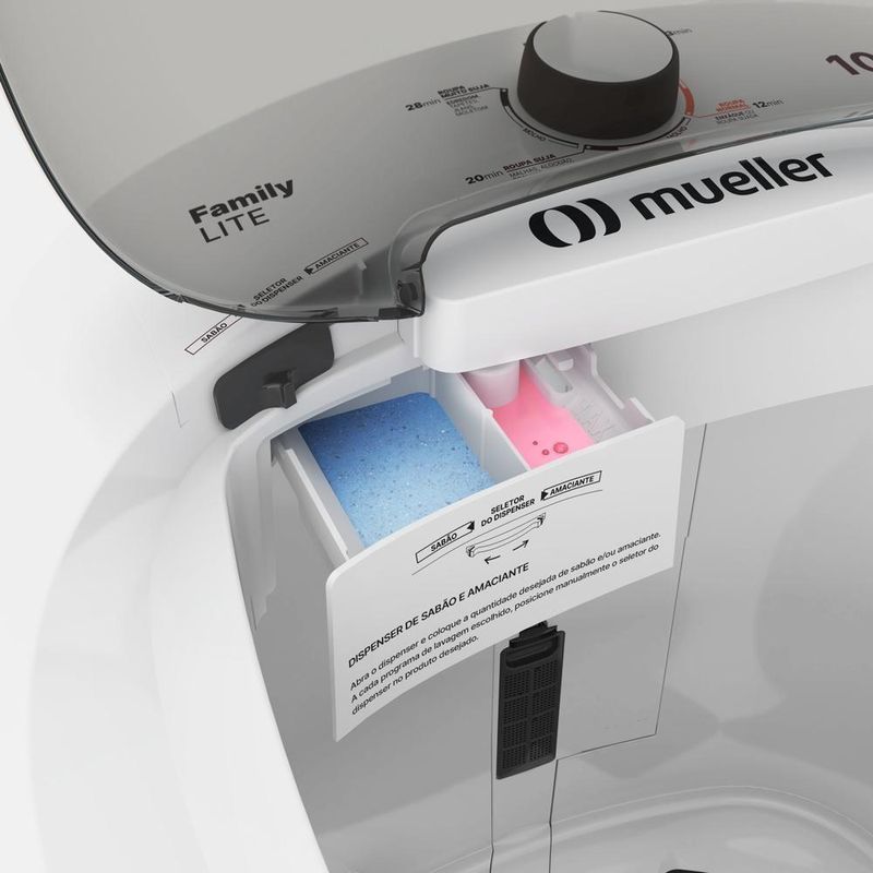 Lavadora Semiautomática Mueller Family Lite 10kg Branca 220V