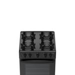Fogão de Piso 4 Bocas a Gás Atlas Mônaco Lustro Mesa Esmaltada Automático Preto Bivolt