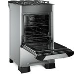 Fogão de Piso 4 Bocas a Gás Mueller Decorato 4B Vetro Inox Mesa de Vidro Temperado Inox Bivolt