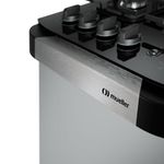 Fogão de Piso 4 Bocas a Gás Mueller Decorato 4B Vetro Inox Mesa de Vidro Temperado Inox Bivolt