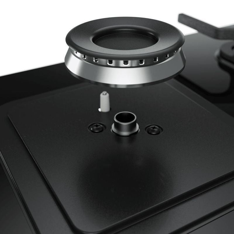 Fogão de Piso 4 Bocas a Gás Mueller Decorato 4B Vetro Inox Mesa de Vidro Temperado Inox Bivolt