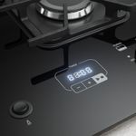 Fogão de Piso 5 Bocas a Gás Mueller Decorato Vetro Mesa de Vidro Temperado Preto Bivolt