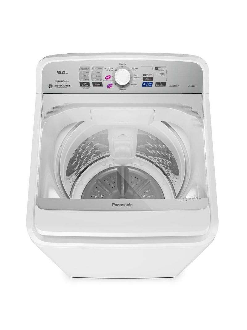 Maquina De Lavar Panasonic 15kg Sistema Ciclone Branca NA-F150B1WA 110V