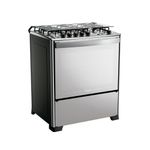 Fogão de Piso 5 Bocas a Gás Dako Magister Style Mesa de Inox Espelhado Bivolt