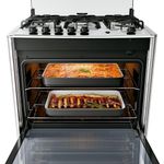 Fogão de Piso 5 Bocas a Gás Dako Magister Style Mesa de Inox Espelhado Bivolt