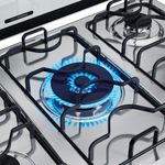Fogão de Piso 5 Bocas a Gás Dako Magister Style Mesa de Inox Espelhado Bivolt