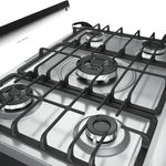 Fogão de Piso 5 Bocas a Gás Mueller Decorato Gourmet Mesa Inox Automático Preto Fosco Bivolt