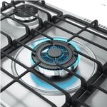 Fogão de Piso 5 Bocas a Gás Mueller Decorato Gourmet Mesa Inox Automático Preto Fosco Bivolt