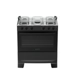 Fogão 5 Bocas Atlas Mônaco Plus Automático Mesa Inox Preto Bivolt