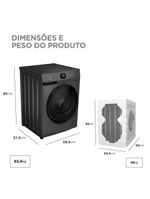 Lava e Seca 11kg Titanium Slim Healthguard Conectada Midea MF201D110WB/GK-02 - 220V
