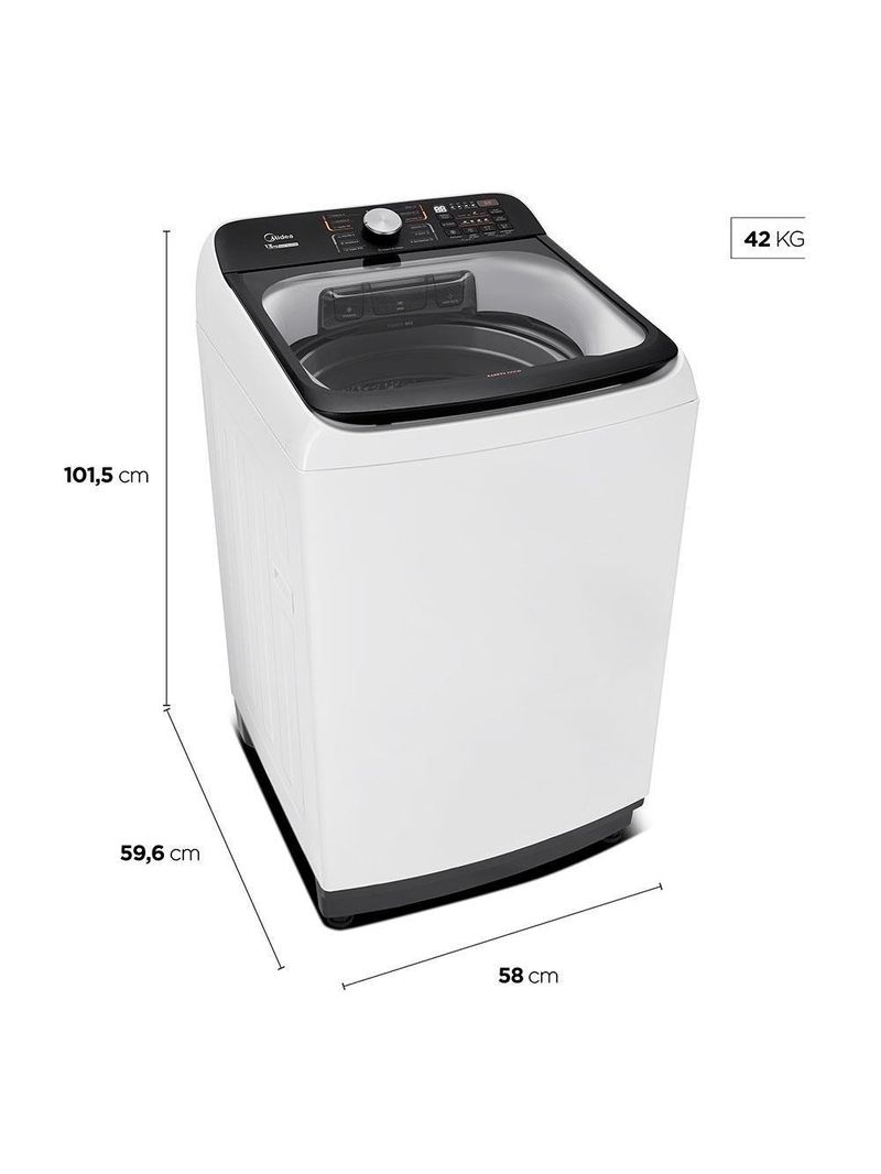 Máquina De Lavar Midea Ma512 13kg Wave Agitator Branco 127V