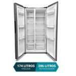 Geladeira 460L Philco Inverter Side By Side Inox PRF46C 110V
