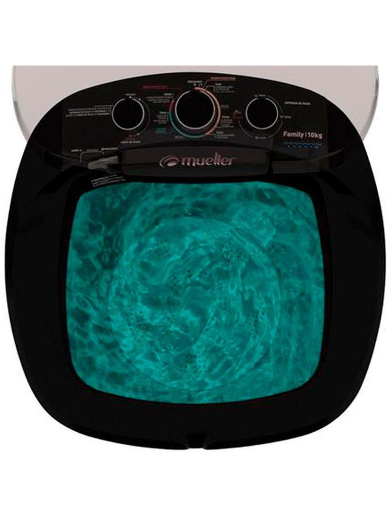 Máquina De Lavar Family Aquatec 12kg Semiautomática Mueller Preto 220V