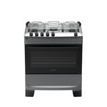 Fogão 5 Bocas Atlas Mônaco Top Automático Mesa Inox Titanium Bivolt