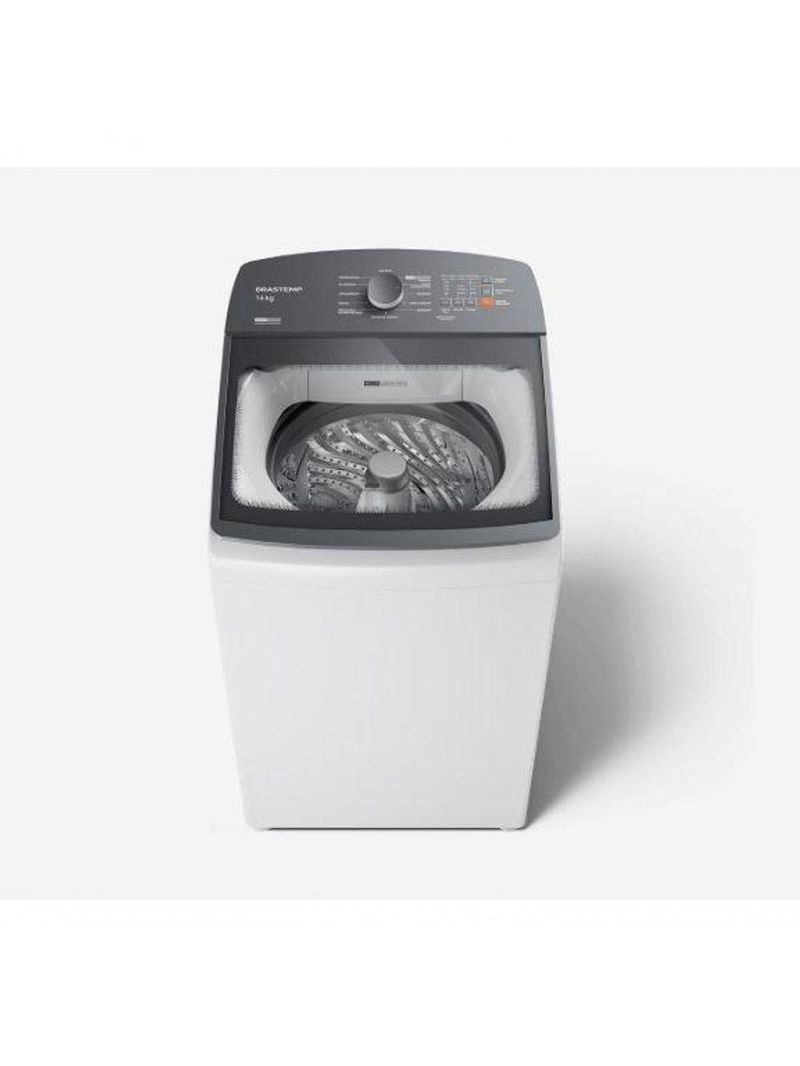 Máquina De Lavar 14kg Brastemp Br Com Smart Sensor E Design Compacto - BWF14AB Cinza E Branco 110V