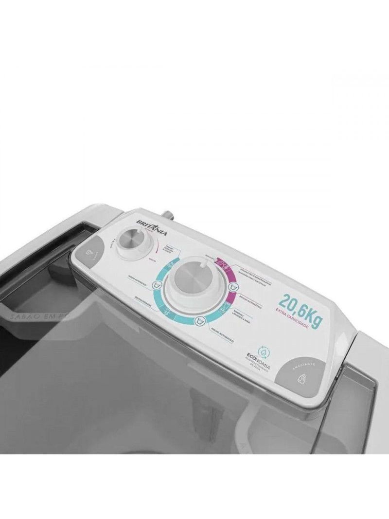 Lavadora Semi Automática Britânia 7 Programas 20,6kg BLR04 Branco 220V