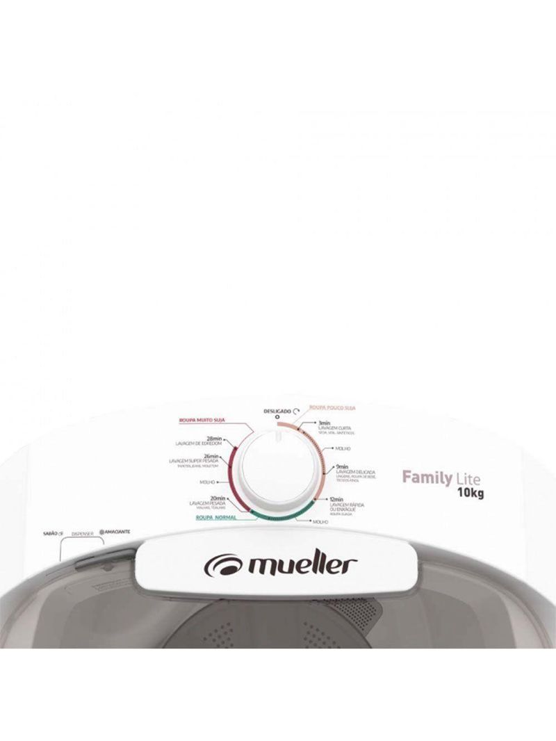 Máquina De Lavar Mueller 10kg Family Lite design moderno na cor Branco 220v