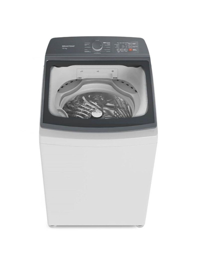 Máquina De Lavar 18kg Cesto Inox Painel Digital Brastemp Branco 110V