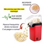 Pipoqueira Elétrica sem Óleo Zonne Vintage Vermelha 110V para Pipoca Crocante