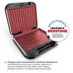 Grill E Sanduicheira Britânia 2 Em 1 Redstone 850W 110V