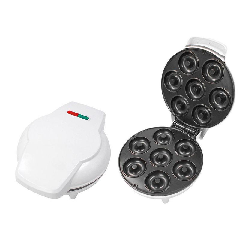 Máquina de Fazer Donuts Donut Rosquinha Mini Antiaderente 1200W 110V Preto Shopmix