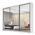 Guarda Roupa Casal Espelhado 6 Gavetas - Sollo-branco - Móveis Horizonte