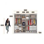 Guarda Roupa Casal Espelhado 6 Gavetas - Sollo-branco - Móveis Horizonte