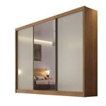 Guarda Roupa Casal Com Espelho 3 Portas 6 Gavetas - Sollo-cumaru Off White - Móveis Horizonte