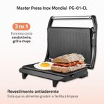 Master Press Inox Mondial Preto 1000W PG-01-CL 110V
