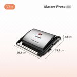 Master Press Inox Mondial Preto 1000W PG-01-CL 110V