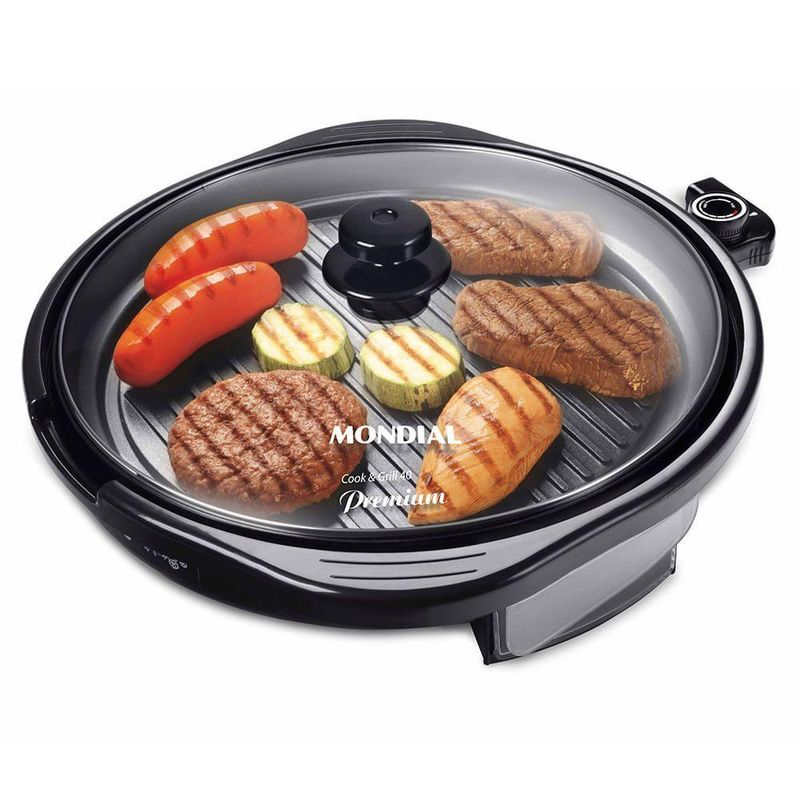 Grill Redondo Mondial Cook & Grill 40 G-03 Grill-220v-preto