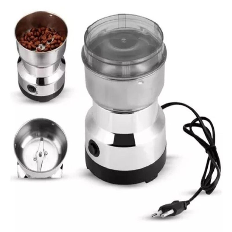 Moedor Eletrico Portatil Bivolt De Inox 200w De Graos E Cafe