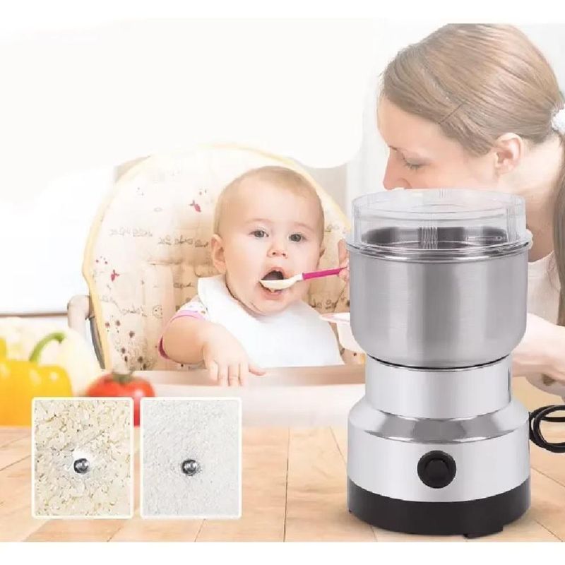 Moedor Eletrico Portatil Bivolt De Inox 200w De Graos E Cafe