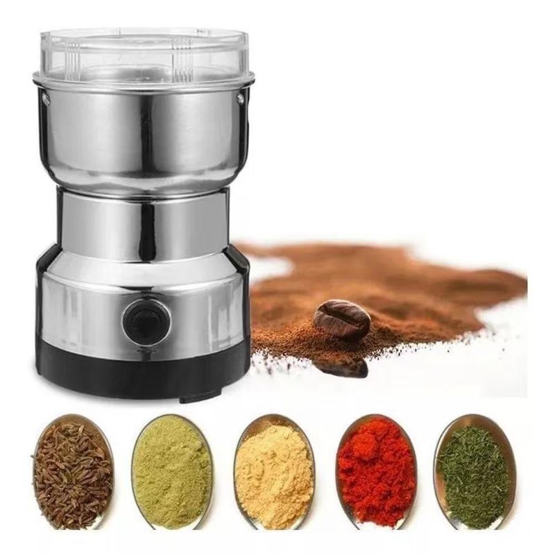 Moedor Eletrico Portatil Bivolt De Inox 200w De Graos E Cafe