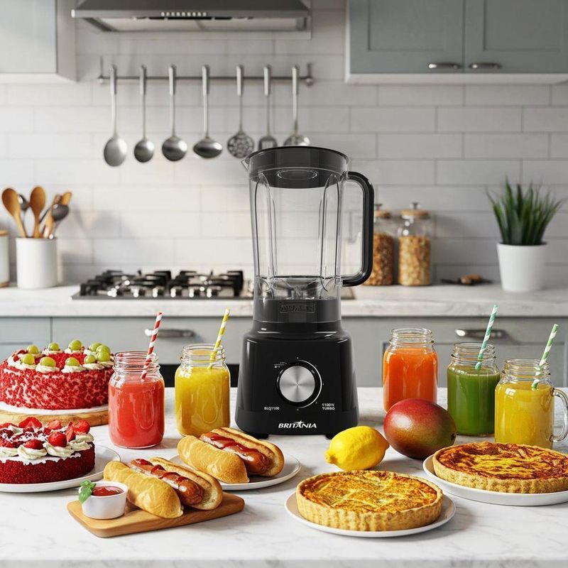 Liquidificador Britânia 1100W 2,7L 4 Velocidades BLQ1100 110V