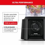 Liquidificador Arno Power Max LN50 700W 3,1L 5 Velocidades Preto 110V