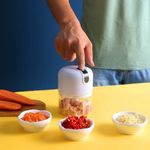 Mini Processador Usb De Alimentos Eletrico - 250ml | Branco
