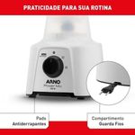 Liquidificador Arno Power Mix 550W 2L com 4 Lâminas Zelkrom e 3 Velocidades Branco 110V