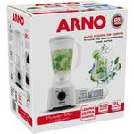 Liquidificador Arno Power Mix 550W 2L com 4 Lâminas Zelkrom e 3 Velocidades Branco 110V