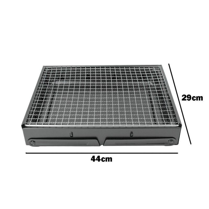 Mini Churrasqueira Portatil Dobravel Para Apartamento Camping Maleta Churrasco 44x29cm
