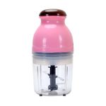 Processador Moedor Elétrico Alimentos Alho Legumes 600ml Rosa