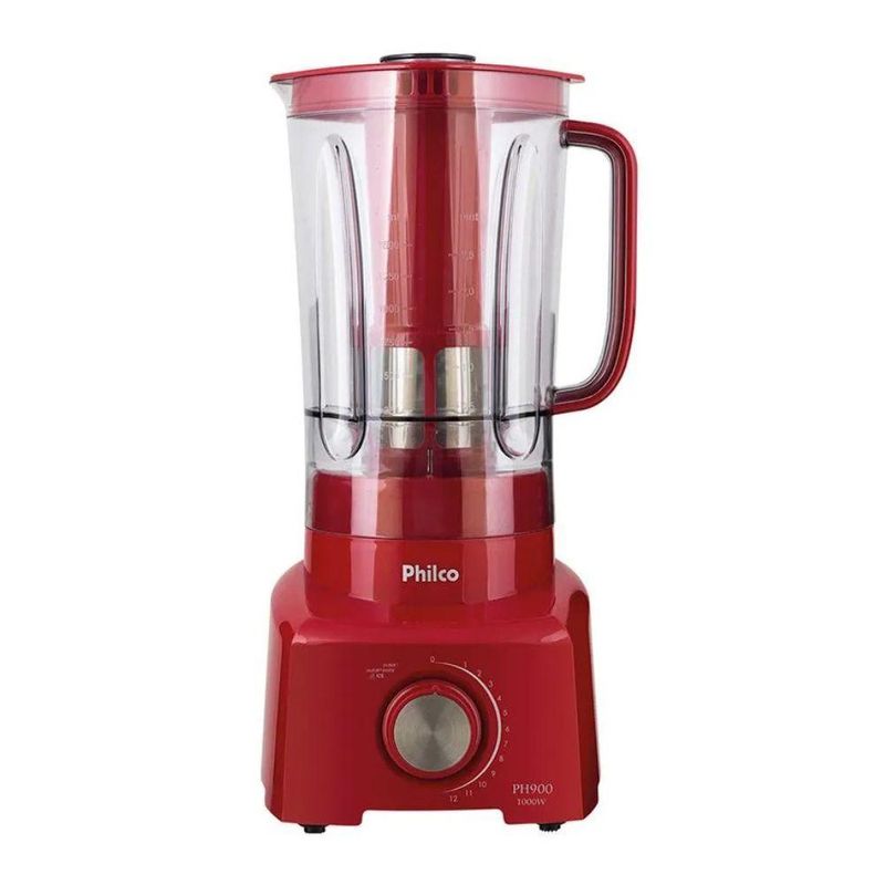 Liquidificador Philco PH900 1200W 3 Litros com Filtro 12 Velocidades Vermelho 220V