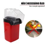 Pipoqueira Elétrica SOKANY Máquina para Pipoca 1100W Vermelho em 110V