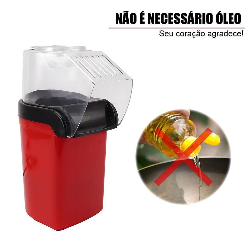 Pipoqueira Elétrica SOKANY Máquina para Pipoca 1100W Vermelho em 110V