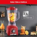 Liquidificador Arno Power Mix 700W 2,5L com 15 Velocidades Vermelho 110V