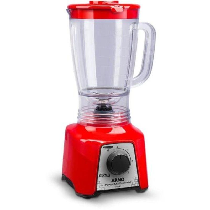 Liquidificador Arno Power Mix Essential 700W 2,4L Lâminas AFIAMAX Vermelho 220V