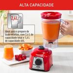 Liquidificador Arno Power Mix Essential 700W 2,4L Lâminas AFIAMAX Vermelho 220V