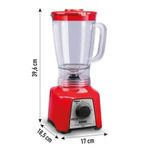 Liquidificador Arno Power Mix Essential 700W 2,4L Lâminas AFIAMAX Vermelho 220V